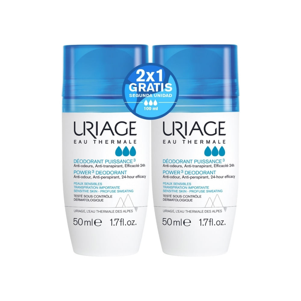 KIT URIAGE DESODORANTE POWER 3 2 X 50 ML