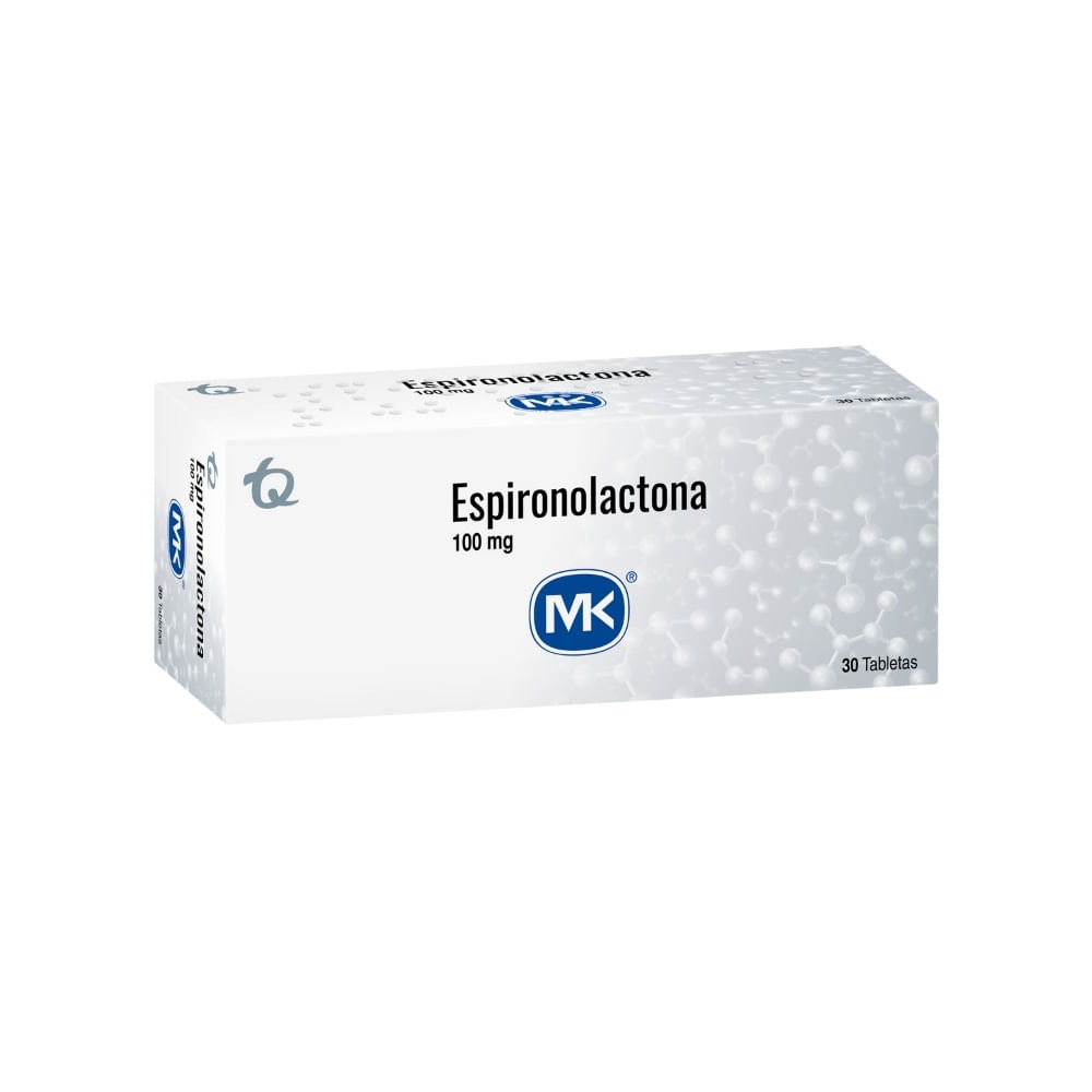 ESPIRONOLACTONA MK TABLETAS 100 MG CAJA X 30 UNDS