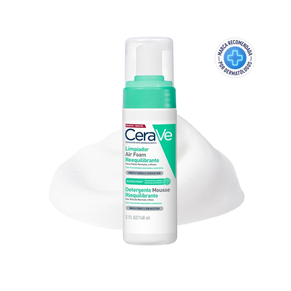 CERAVE LIMPIADOR AIR FOAM REEQUILIBRANTE FRASCO 148ML