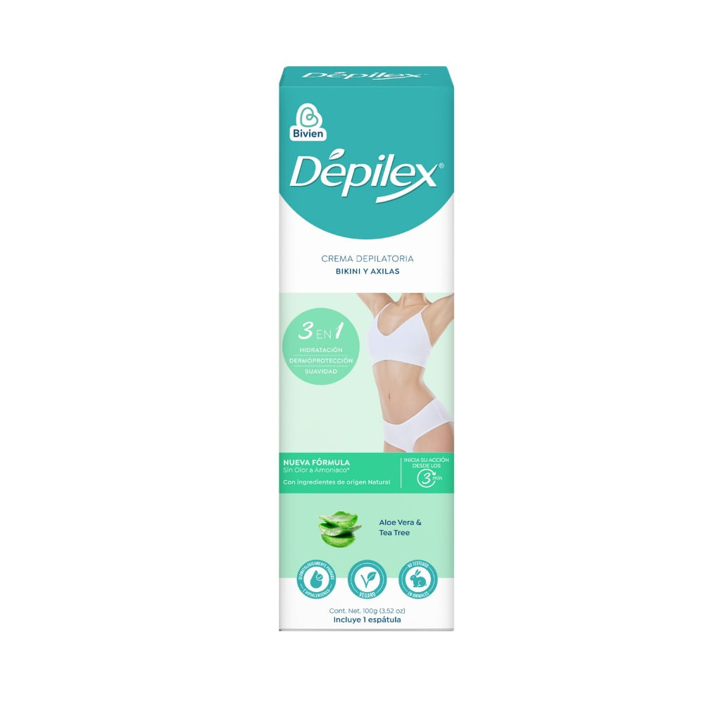 CREMA DEPILATORIA DEPILEX BIKINI Y AXILAS TUBO 100 G