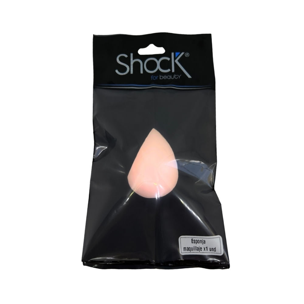ESPONJA SHOCK MAQUILLAJE ROSA PASTEL BOLSA X 1 UND