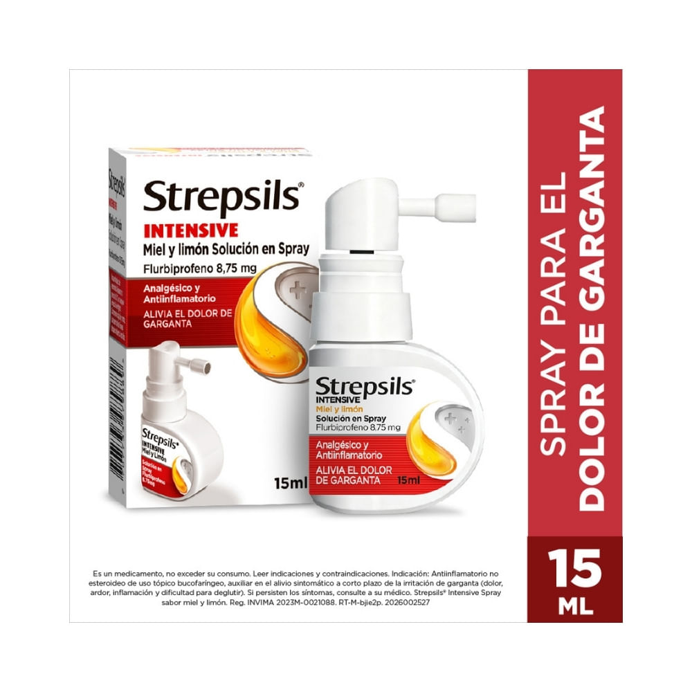 STREPSILS INTENSIVE MIEL-LIMON SOLUCION SPRAY 15 ML