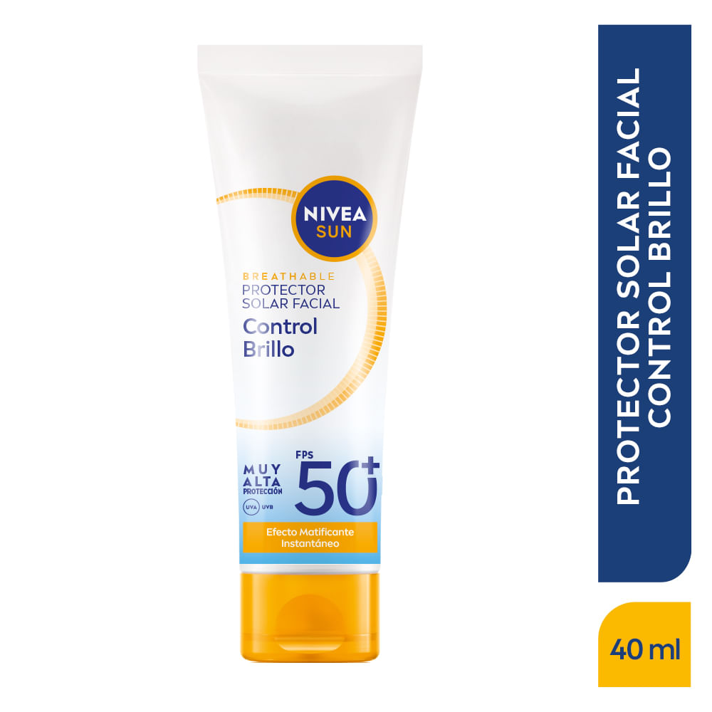 PROTECTOR SOLAR NIVEA SUN CONTROL BRILLO FPS 50+ TUBO 40 ML