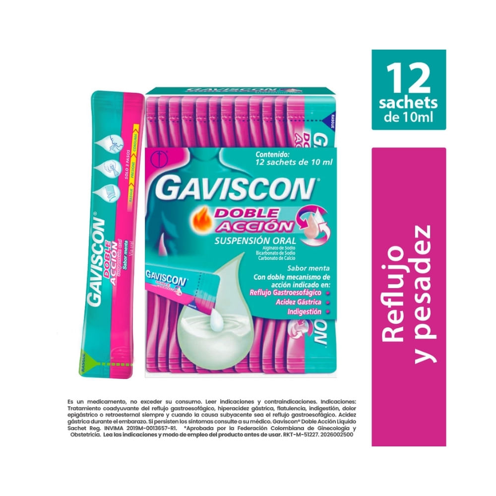 GAVISCON LIQUIDO DOBLE ACCION SACHET