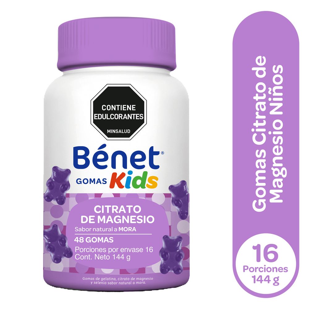 BENET KIDS CITRATO DE MAGNESIO GOMAS FRASCO X 48 UNDS